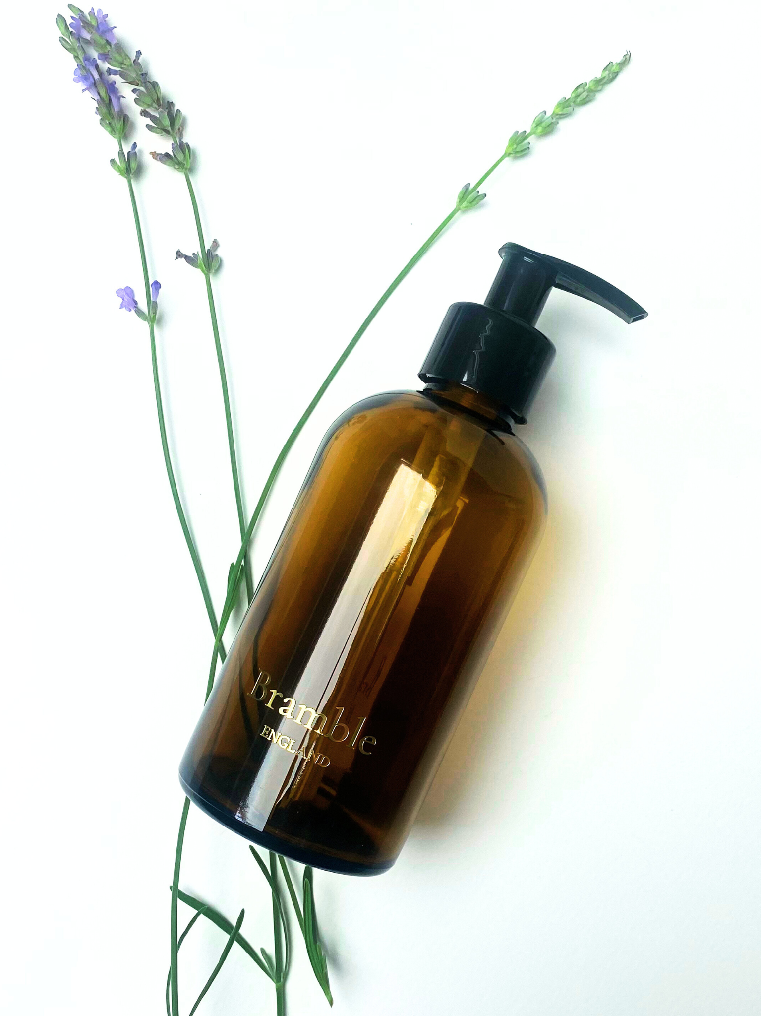 Amber Glass Wash + Lotion Bottle with Pump 250ML