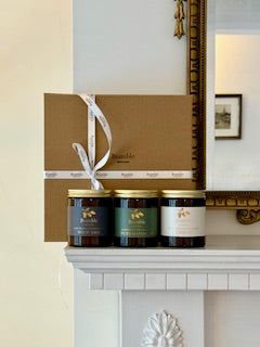 CHRISTMAS CANDLE TRIO  SET