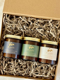 CHRISTMAS CANDLE TRIO  SET